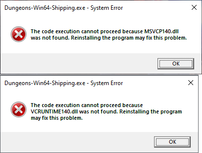 Minecraft Dungeons for Windows Doesn't Start Due to Missing Files |  Minecraft Help