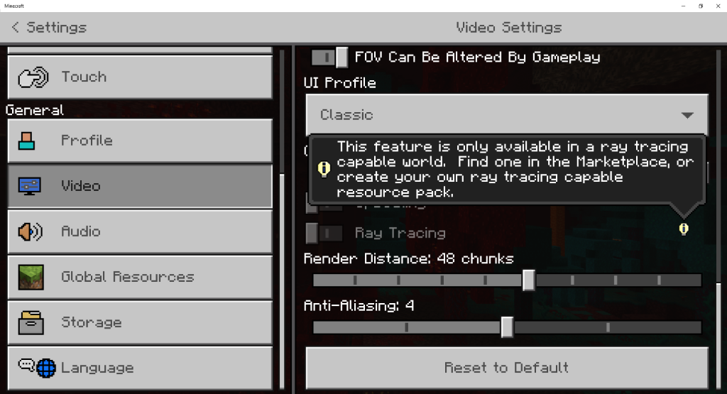 How to Turn on Ray Tracing in Minecraft